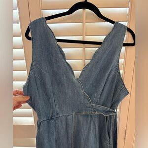 Anthropologie Pilcro Letterpress Denim Scalloped